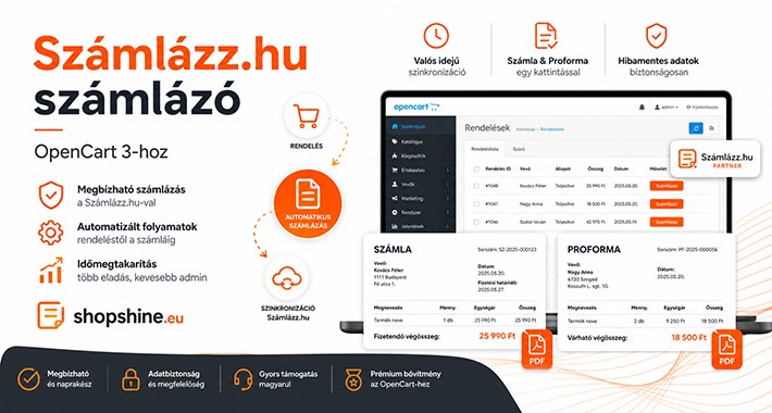 szamlazz.hu számlázó OpenCart 3-hoz