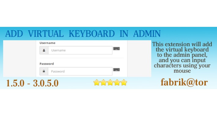 add virtual keyboard in admin