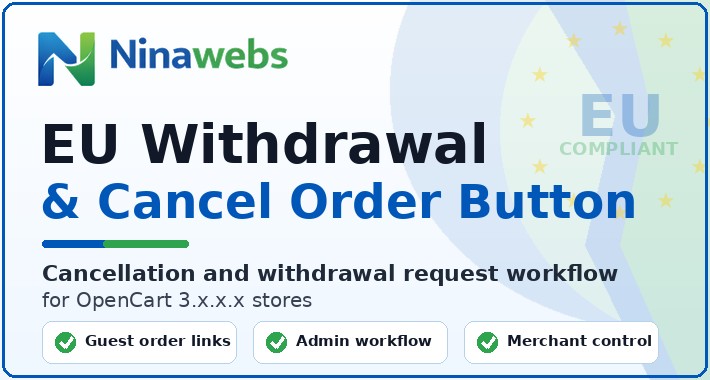 Ninawebs EU Withdrawal & Cancel Order