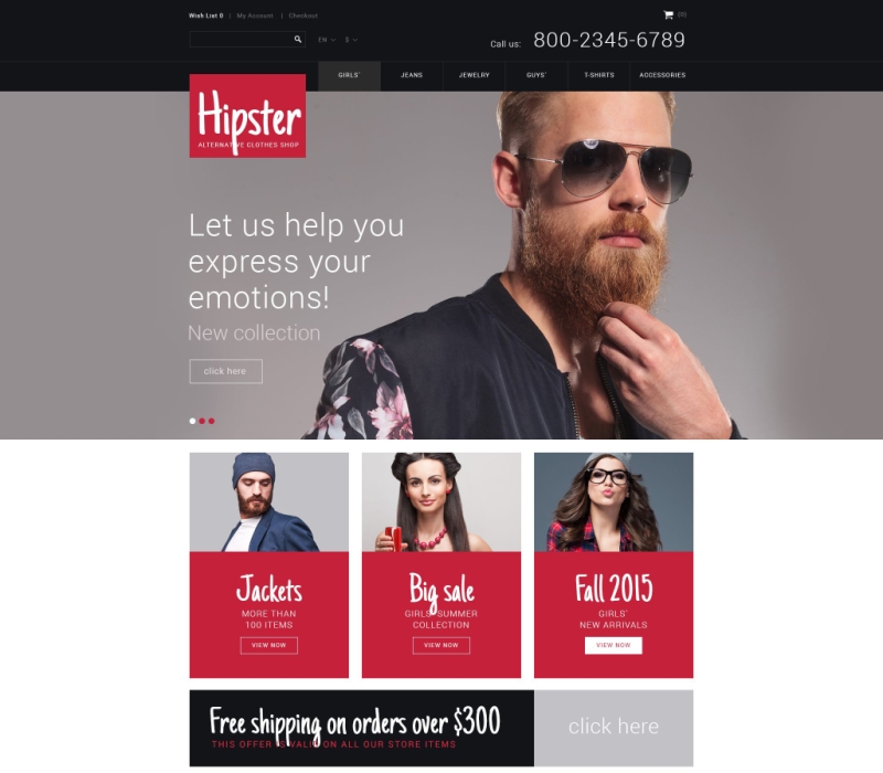 Hipster OpenCart Theme