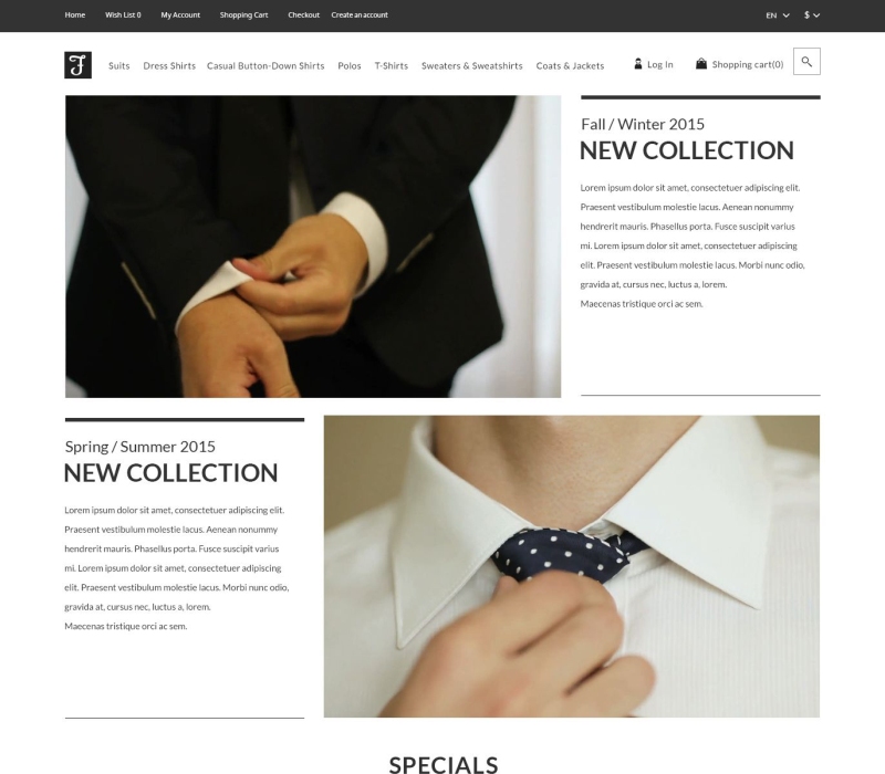 Suits OpenCart Template