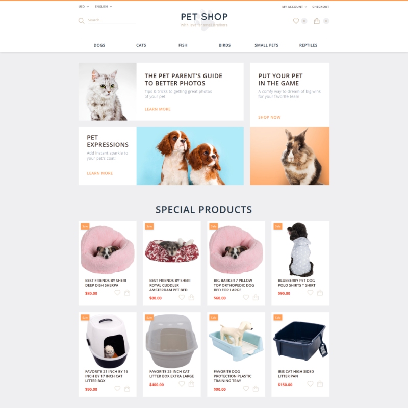 OpenCart Pet Shop Theme