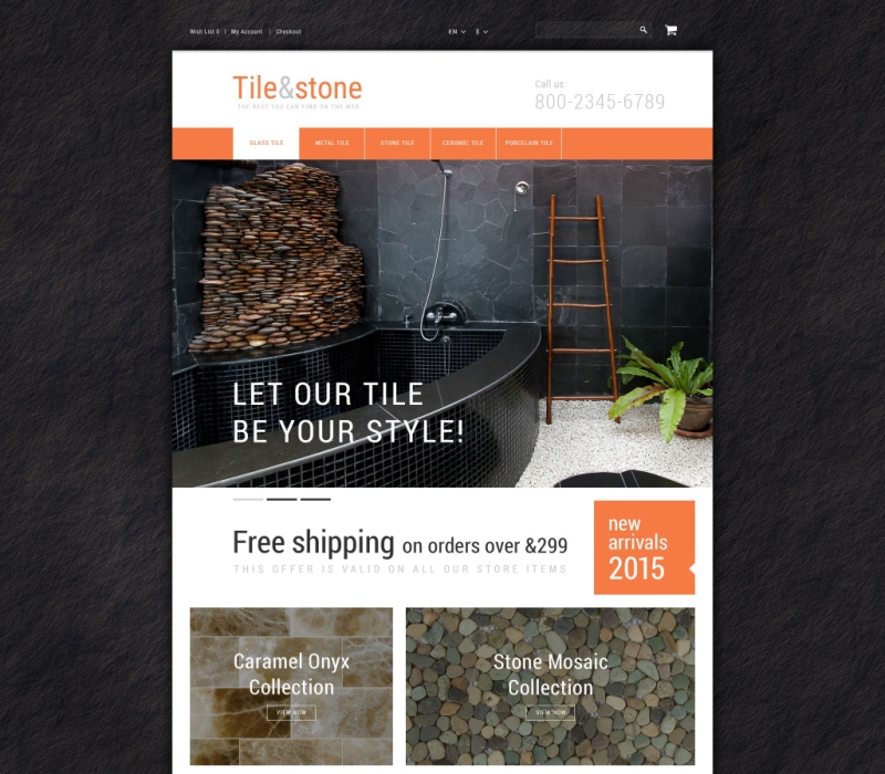 OpenCart Tile & Stone Theme