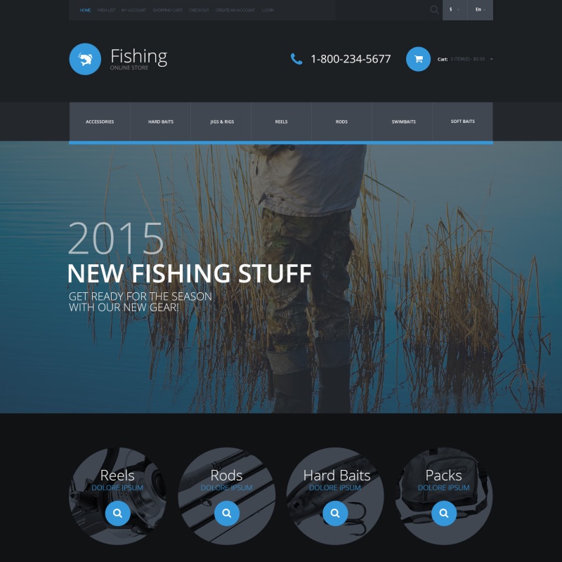Blue Fishing OpenCart Store