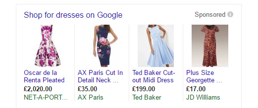 Google Shopping Ad Example