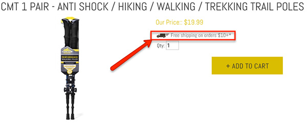 Shipping & Return Costs Example