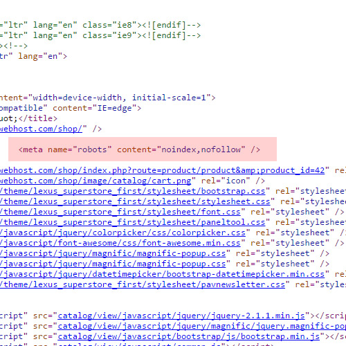 meta index no follow
