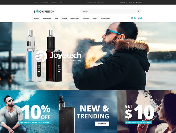 Tobacco Responsive OpenCart Template
