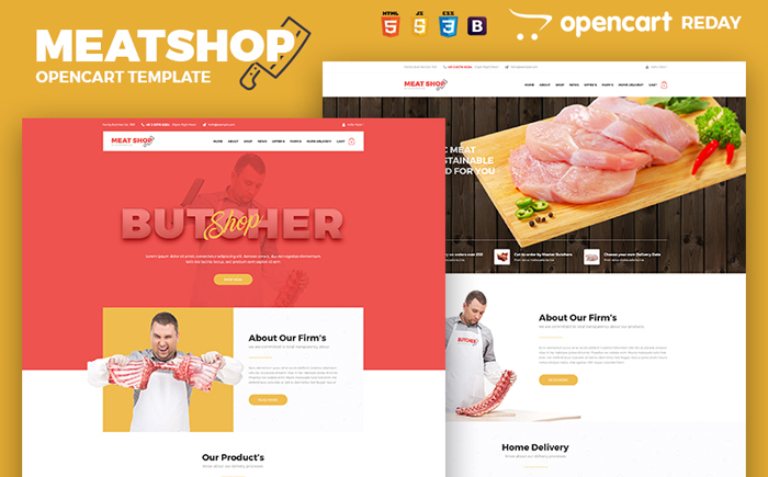 Meat Shop - OpenCart Template