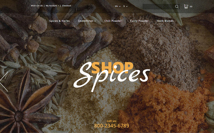 Spices OpenCart Template    