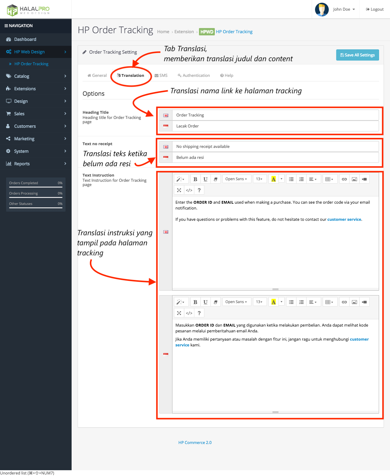 Opencart Cek Resi Order Tracking Enhanced