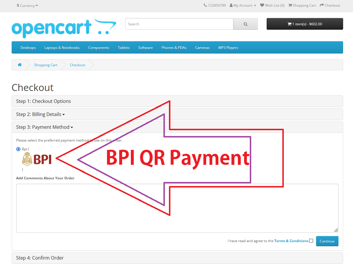 bpi opencart payment 