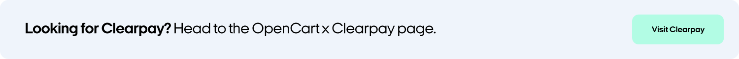 OpenCart - Official Afterpay Extension Plug-in