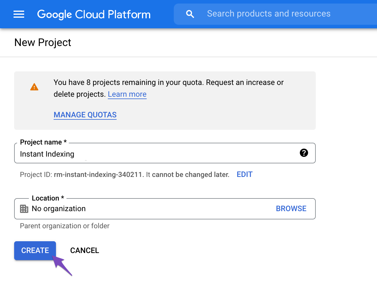 Google cloud Console. Индекс API. Google Indexing API. Гугл консоль вход