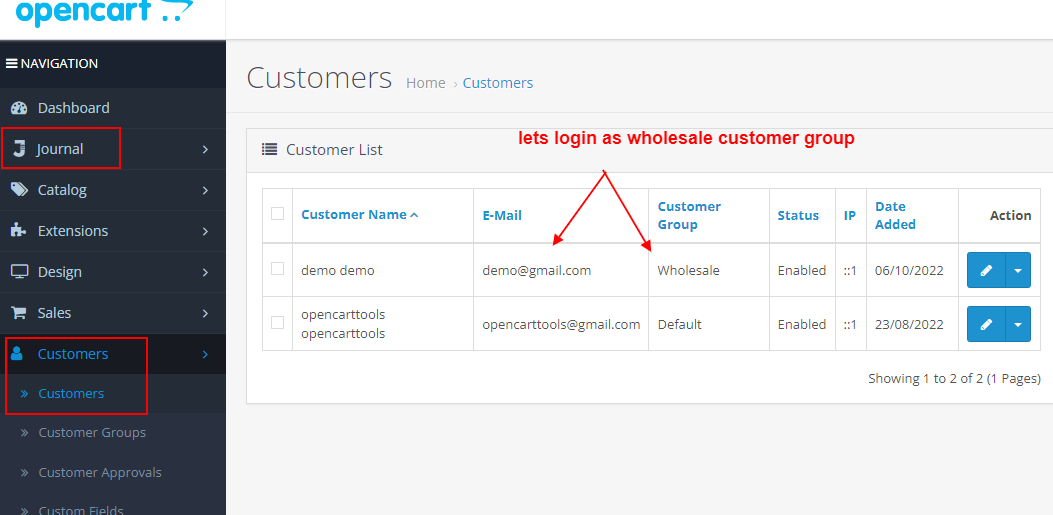 OpenCart - Product Option Values By Customer Group