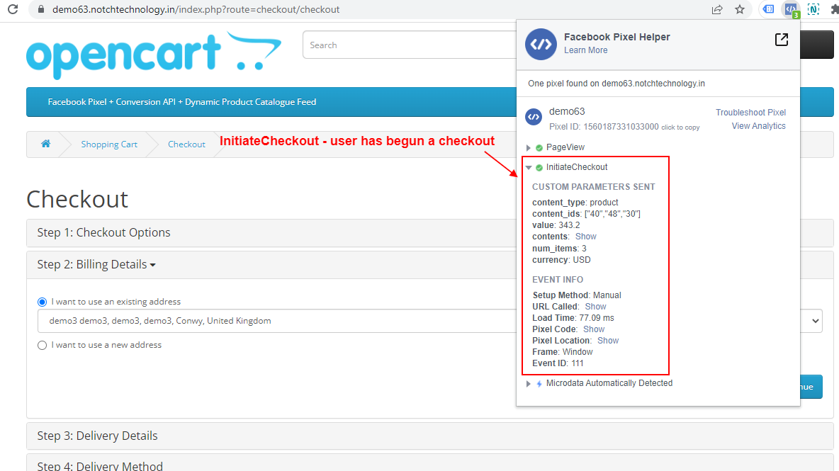 OpenCart Facebook Pixel + Conversion API + Dynamic Product Catalogue Feed