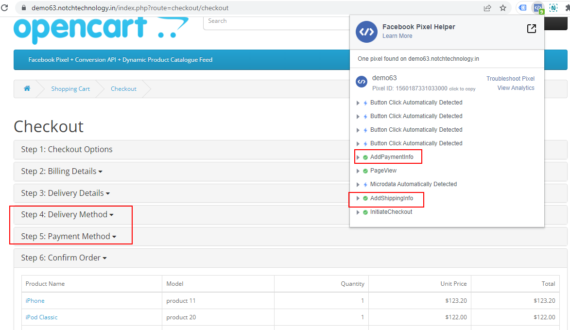 OpenCart Facebook Pixel + Conversion API + Dynamic Product Catalogue Feed