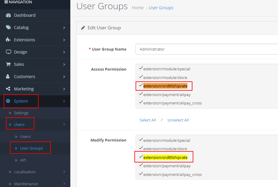 OpenCart Order Total Based Shipping Rate