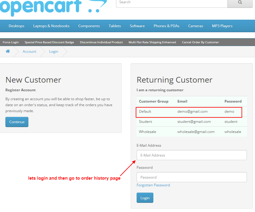 OpenCart - Cancel Order By Customer