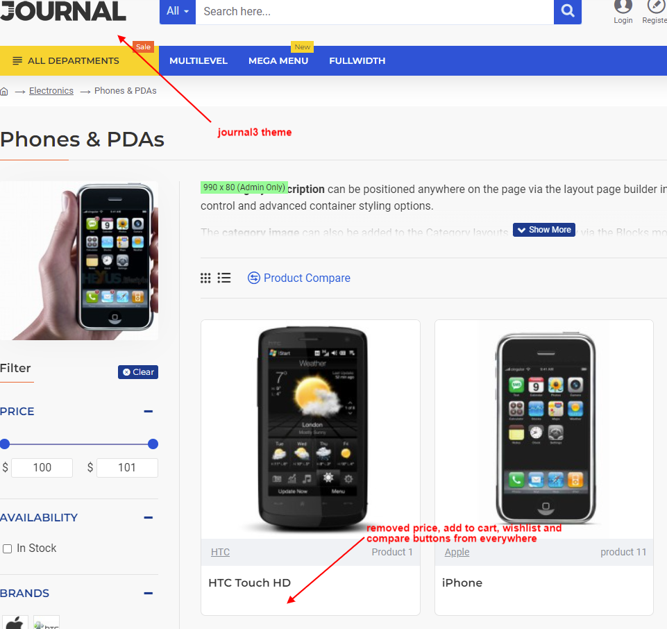 OpenCart Single Click Catalog Mode